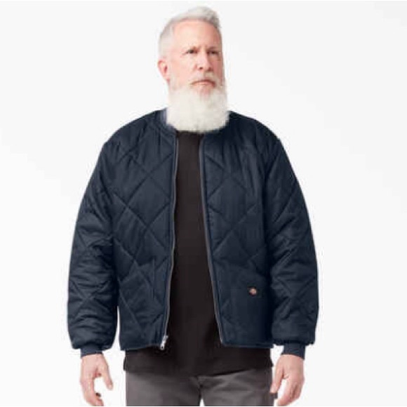 Dickies Diamond Quilted Jacket NWOT Work Coat Outdoors Zip Men’s 2 extra large - Picture 2 of 14